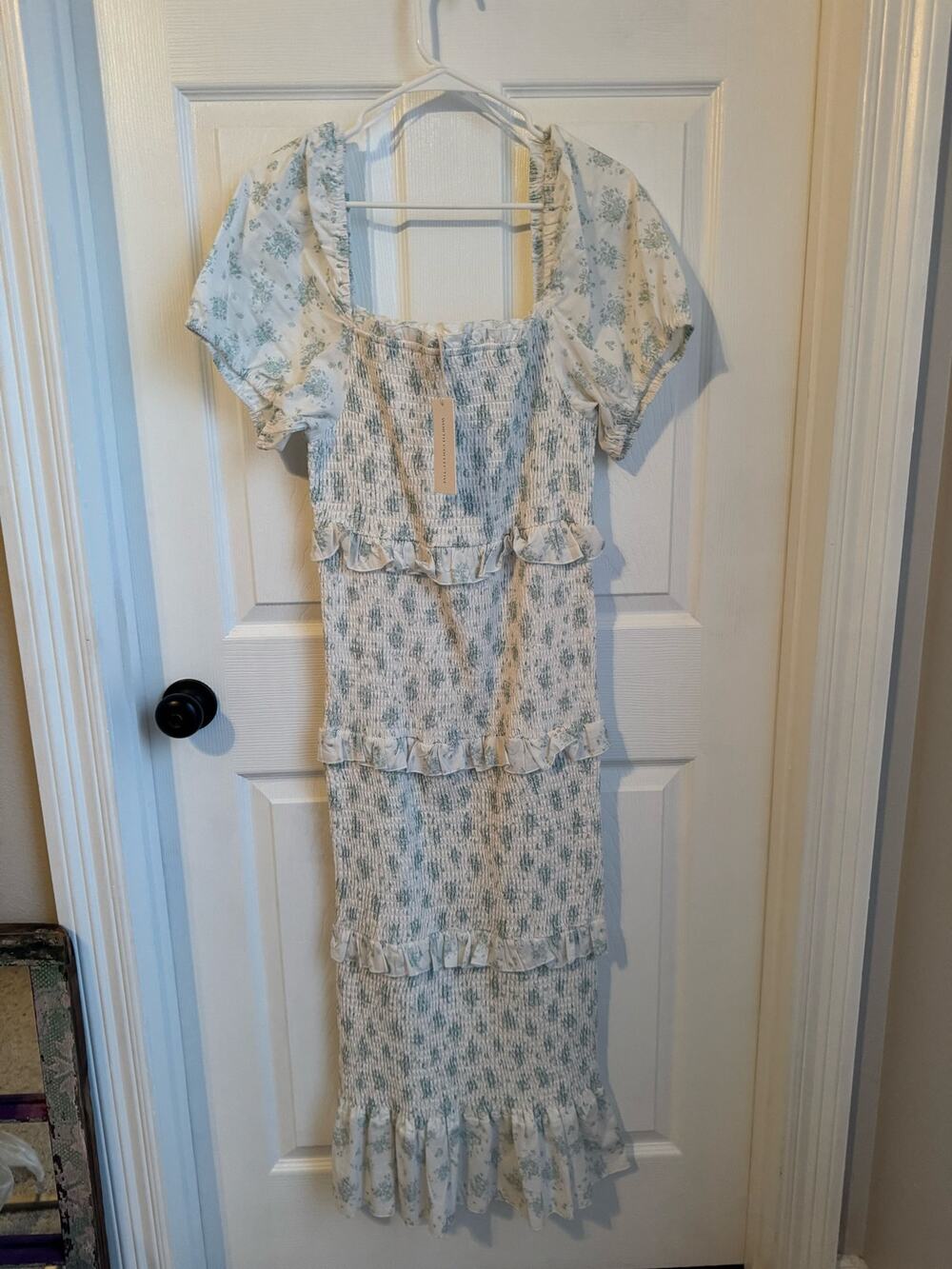Worth Collective Mable Tiered Maxi dress in Sage Floral